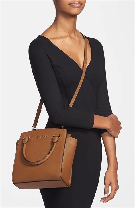 michael kors selma noen crossbody|selma leather crossbody bag.